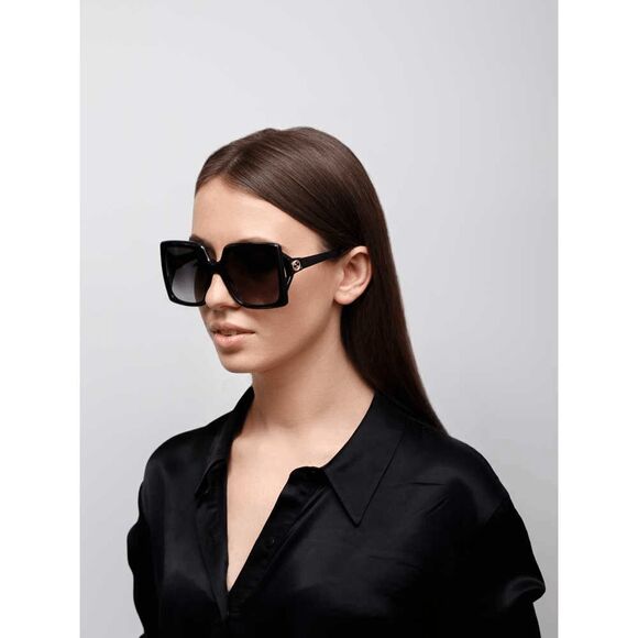 NEW Gucci GG0876S 001 Black Gray Gradient Oversized Women Sunglasses main image 10